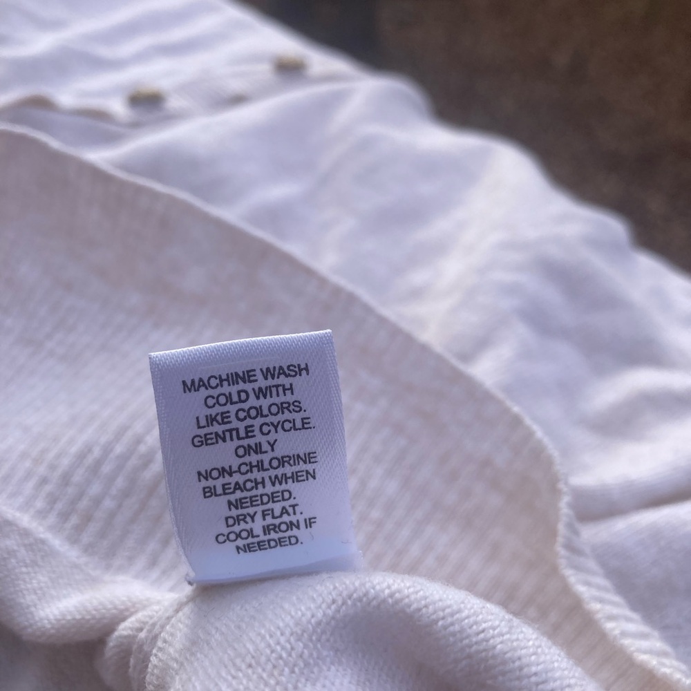 Cato cotton blend cream cardigan - Picture 4 of 9